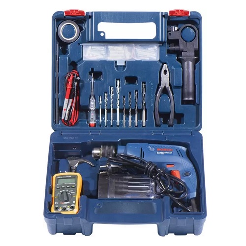 Bosch GSB 550 Electrician Drill Machine Tool Kit, 550 W, 2800 rpm, 77 pcs